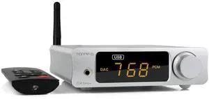 Topping DX3pro+ LDAC Headphone Amplifier | ES9038Q2M XU208 NFCA DAC Audio Decoder USB/Optical/Coaxial/Bluetooth Pre Amplifiers DX3 PRO + Preamp (Silver)