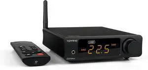 DX3 Pro+ NFCA LDAC Headphone Amplifier, ES9038Q2M Audio DAC Amp, Bluetooth/USB/Optical/Coaxial Input RCA/3.5mm Headphone Amplifiers Preamp (Black)