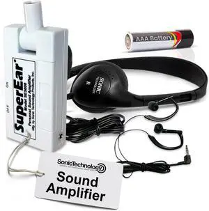 Model SE5000 (PSAP) for Seniors - Hearing Amplifiers for Seniors, Super Ear Personal Sound Amplifier, Sound Amplifier Listening Device and Audio Accessories in 50dB Ambient Sounds Increase