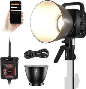 MOLUS G300 [Official], 300W COB Bi-Color LED Video Light, Bowens Mount, 500W MAX Extreme Mode, App Control, Ultra Quiet, 2700K-6500K, CRI 95+ TLCI 97+ 15500Lux/1M,14 Lighting Effects