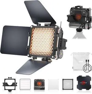 FIVERAY M20 Combo Bi-Color Video Light [Official], 20W Portable Camera Photography Light, CRI 95+, 2700K-6500K,TLCI 97+, 4500mAh with 10 Light Effects, Support Magnetic Attraction and USB-C PD