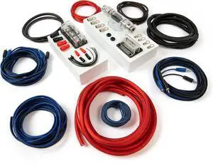 Dual 4 Gauge Amp Wiring Kit - True Spec Amplifier Installation Kit with Soft Touch Wire - Dual Amp Power Wire Kits for Subwoofer and Car Audio System - 4 Gauge Sub Wiring Kits