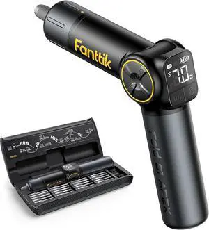 S1 APEX Electric Screwdriver, Pivot Handle Screwdriver, Max 7N.m High Torque, 2 Speed Options, 1/4''Hex, Screen Interaction, Tech Tool for DIY Enthusiasts-Deluxe Edition