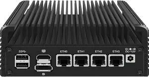 CWWK Firewall Mini PC Intel N Series N100, DDR5 N0 RAM N0 SSD,4 x 2.5GbE i226V LAN,Micro Router Appliance,AES-NI,OPNsense