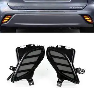 LED Tail/Brake/Rear Bumper Reflector Driving Lights Compatible With 2020-2023 Toyota Highlander Sequential Turn Signal Fog Light Accessories