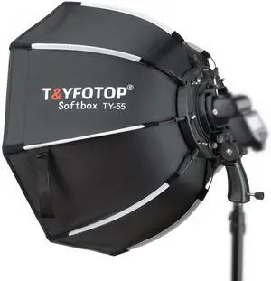 26 inches/65 Centimeters Octagonal Softbox with S-Type Bracket Mount, Carrying Case Compatible with Camera Flash Speedlites TT560 NW561 NW565 NW625 NW635 NW670 750II, etc (65cm softbox)
