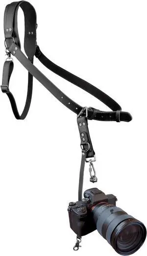 Leather Camera Harness for 1 Camera,Single Camera Strap for Photographers,Camera Shoulder Strap Quick Release DSLR