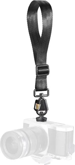 Camera Wrist Strap with FastenR FR-5 to connect to tripod mount on DSLR, SLR and Mirrorless Cameras