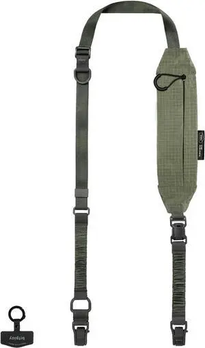 Sling-bag Strap, Camera Strap, Phone Lanyard with Detachable Pouch, Moss Green