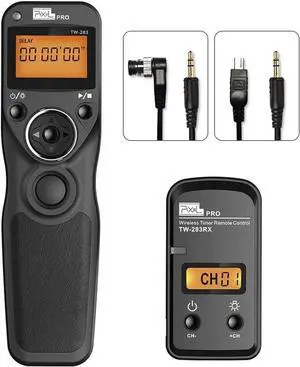 Remote Shutter Release for Nikon, Wireless Shutter Release Timer Remote Control  TW-283 DC0/DC2 for Nikon Z6 Z7 Z9 D750 D610 D5200 D5300 D7500 D850 D800 D500