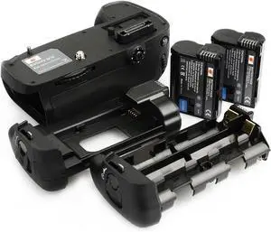 Pro MB-D14 Vertical Battery Grip + 2PCS EN-EL15 Battery Compatible with Nikon D610 D600 SLR Digital Camera