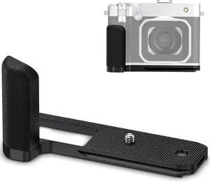 GFX 100RF Hand Grip Handgrip for Fujifilm Fuji GFX100RF Camera, Metal GFX100 RF L Bracket Holder with Built-in Arca Quick Release Plate & Battery Compartment Opening Anti-Slip Microfiber Pads - Black