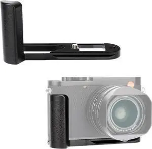 Metal Hand Grip Handgrip Secure Handle Bracket for Leica Q3/Q3 43 Cameras, Anti-Slip Pads, Arca Swiss Quick Release Plate, 1/4"-20 Tripod Hole & Hand Strap Hole, No Effect on Battery & Card Use