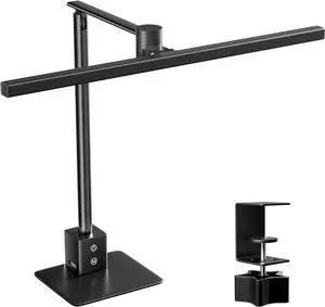 2-in-1 LED Desk Lamp or Clamp with USB Charging for Home Office, CRI 95+ for Sunlight-Like Spectrum, 45° Asymmetric GlareFree Light, Memory Dimming Desk Light, FullAngle 3Axis Office Lamp