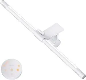 Monitor Light Bar with Remote, Eye-Care No Glare, Space Saving Home Office Desk Lamp (White), Stepless Dimming, Easy Setup LED Computer Light Backlight for Curved Gaming Monitors Reading Study