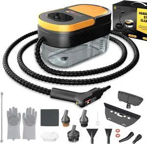 Steam Cleaner, 3-Level Adjustable Handle, 15s Heat-Up, 1.69 Quarts Tank, Portable Steamer for Cleaning with 15 pcs Accessories, Steam Cleaner for Home for Dirt, Grease, Grout, Tile,Floor, Car Steam Cleaner, 3-Level Adjustable Handle, 15s Heat-Up, 1.69 Quarts Tank, Portable Steamer for Cleaning with 15 pcs Accessories, Steam Cleaner for Home for Dirt, Grease, Grout, Tile,Floor, Car