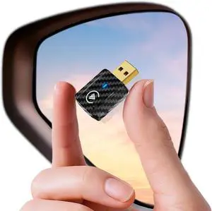 2in1 Carplay Wireless Adapter Android Auto Wireless Adapter, Mini USB Small Dongle Fast Auto Connect, Car Play Play Plug, for ap iPhone iOS & Android 11+, OEM Wired Car Model 2017+, Black