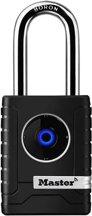 Black Outdoor Bluetooth Smart Padlock with Keypad, Smart Locks for Tools, Gates, Sheds, 2-7/32 inches Wide, 4401LHEC