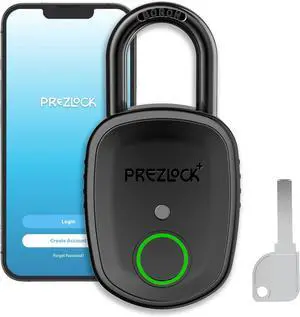 Smart Fingerprint Padlock with Key, Biometric Padlock with APP, Suitable for Outdoor and Heavy Duty, IP65 Waterproof.