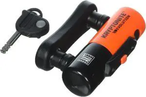 Evolution Compact Disc Lock, 13mm Hardened Max-Performance Steel Shackle, Sold Secure Gold and Art 4-Star, High-Security Anti-Theft Orange Bike Lock, Includes 3 Stainless Steel Keys