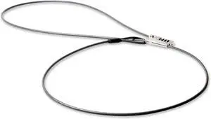 Compact and Thin Bike Lock, Ultra-Secure Compact 4-Digit Combination Sliding Lock with 2 Metre Length Cable for Bike, Ski, Snowboard, Scooter and Pushchair, Silver