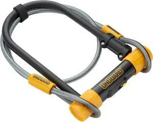 Bulldog DT U-Lock with 4-Foot Cinch Loop Cable (Black, 4.53 x 9.06-Inch)