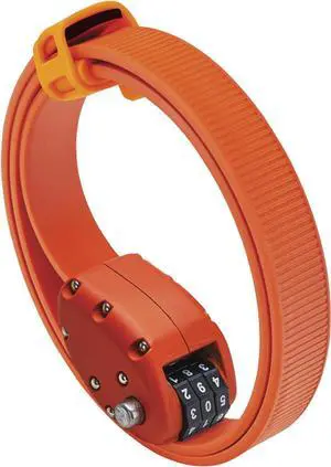 Cinch Lock - Lightweight Anti Theft Compact Combination Bike Lock, Ideal for Quick Stops, Bicycle Accessories, OTTO Orange, 30 Inch