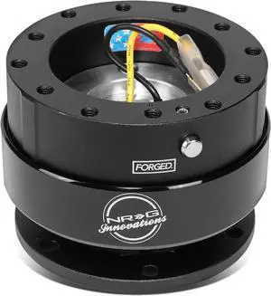 Race Steering Wheel Quick Release (Black Body/Black Ring), gen 2.0, NRG-SRK-200BK