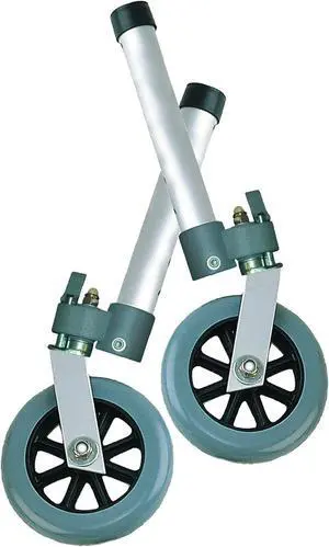 10115 Swivel Lock Walker Wheels, Gray/Silver (Pack of 2)
