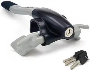 869 High-End Steering Wheel Lock, Extra Security Around The Spoke, Press & Click Locking More Practical, Universal Anti Theft Bar Locking Device for Vehicle, Car, Truck, Van, Autovan, Camper