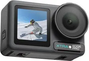 Xtra Pro Action Camera, 4K Vlogging Camera with 1/1.3'' Sensor, 65ft Waterproof, Night View & Stabilization for Cycling, Diving, Sports Shooting