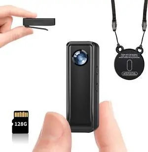 Body Camera 128GB, 4K 30FPS Action Camcorder, Hands Free Sports Camera with Magnetic Back Clip, Mini Body Cam POV Records with Audio and Video Recording for Traveling Cycling Vlogging
