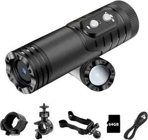 WiFi Helmet Camera, HD 1080P Bike Motorcycle Helmet Camera, IP66 Waterproof Action Camera for Cars, Bicycle, Motorbike & Sports Helmet (with 64G Card)