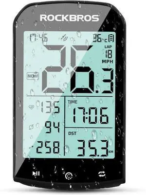 Bike Computer Wireless Cycling Computers ANT+ Bluetooth Bicycle Computer Mini Speedometer Odometer Waterproof 2.9inch LCD Screen GPS/BDS/Galileo Position System