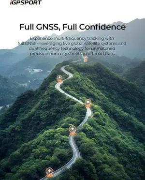 BiNavi Bike Computer, 3.5 Touch Screen Map Navigation Music Control Climb Tips, Wireless GPS Cycling Computer