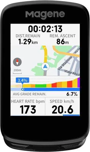 C606 Smart Navigation GPS Bike Computer with Offline Map, 2.8-inch Color Touchscreen, WiFi & Bluetooth Cycling Computer, 11 Languages, IPX7 Waterproof