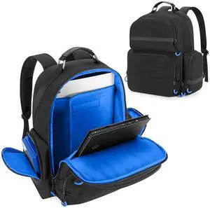 Console Backpack Compatible with  5/PS5 Slim/PS5 Pro, Travel Carrying Case Bag with Protective Liner, Fits 15.6 Laptop, Controllers and Most Gaming Accessories (Patent Design)