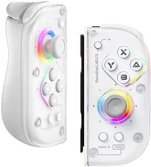 J6 Wireless Joy-Pad for Nintendo Switch/OLED, Full-Size Replacement for Switch Controller with Hall Effect Joysticks, Microswitch ABXY, Back Buttons, Turbo Function, 6-Axis GyroRGB Lights