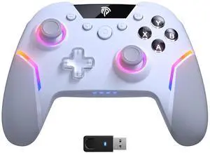 X20 Wireless PC Controller with 4 Back Paddles, Hall Joysticks, Dual-Mode Triggers, 1000Hz Polling, RGB, 1000mAh  Bluetooth/USB Gaming Controller for PC/Switch/Steam/Android