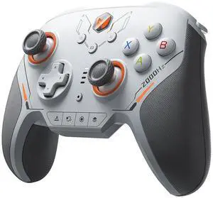 BLITZ 2 Pro PC Video Game Controller, TMR Electromagnetic Joystick,2000Hz Wireless Polling Rate,1000Hz Gyroscope,16 Mechanical Buttons,PC+Mobile APP Gamepads for FPS Games-Gray