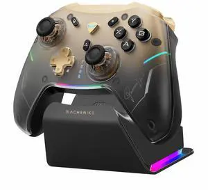 G5Pro V2 1000HZ Wireless Gaming Controller for NS/PC/iOS/Android with Charging Dock,PC Controller With Hot-Swappable Joystick,Optical Triggers,Optical Micro Switches,RGB Backlight [video game]