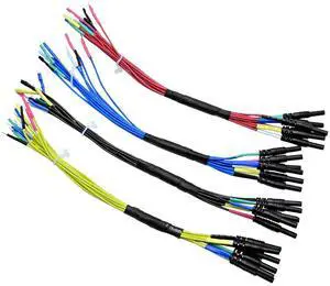 HT306 4 Connectors Sizes Universal Breakout Leads, 6 Channel Test Lead Set for Automotive Oscilloscope Diagnostic, 0.6 mm, 1.5 mm, 2.3 mm and 2.8 mm