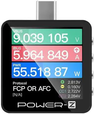 USB C Power Meter USB C Tester, USB Multimeter 0-50V 0-6A PD3.1 QC5.0 High Precision Two-Way Measurement Voltage Current Capacity Voltmeter Ammeter Digital Tester for Chargers Power Bank Cable