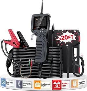 PB600 Power Circuit Probe Tester with Battery, Relay, Injector Test, 8-35V Automotive Electrical Circuit Tester, Multimeter/Oscilloscope/Ohmmeters Power Circuit Probe Kit, 30FT Cable