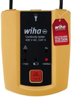 Continuity Tester, WH45222, 400V AC Cat II, Safety, Battery Powered, Black/Yellow, Tester