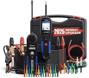 V200 PRO Upgrade Kit Automotive Power Circuit Probe Tester with 30PCS Back Probe Kit, 12/24V Electrical Short and Open Circuit Finder AC/DC Voltage Test Activating Component 40Ft Cable