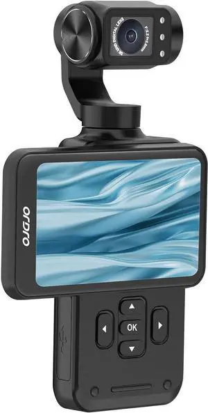 M5 5K Handheld Video Camera Vlogging Camcorder 3.5-inch Rotating Touch Screen 3-Axis Stabilization IR Night Vision WDR Face Follow 120 ° Wide Angle Long Battery Life