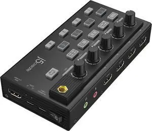 All-in-One Live Streaming Station - Quad HDMI Capture, Audio Mixer, Video Switcher, Plug & Play, for Streaming, Video Conferencing, Teaching, Broadcasting (JVA08)