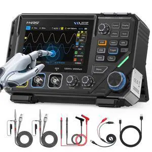 FNIRSI 2D15P 100MHz 3-in-1 Oscilloscope Multimeter DDS Signal Generator | 2 Channel Digital Oscilloscope 500MS/s, 19,999 Counts TRMS Rechargeable Multimeter, 4.3'' Touchscreen for Electronics Repair FNIRSI 2D15P 100MHz 3-in-1 Oscilloscope Multimeter DDS Signal Generator | 2 Channel Digital Oscilloscope 500MS/s, 19,999 Counts TRMS Rechargeable Multimeter, 4.3'' Touchscreen for Electronics Repair