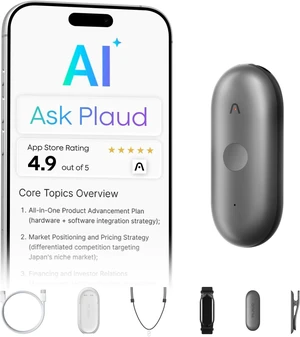 NotePin S Wearable AI Voice Recorder, Transcribe & Summarize, Black NotePin S Wearable AI Voice Recorder, Transcribe & Summarize, Black